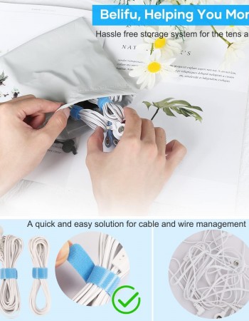 Belifu Dual Channel TENS EMS Unit with 12 Pads, 24 Modes Muscle Stimulator, Electronic Pulse Massager Muscle Massager for Pain Relief Therapy, Fastening Cable Ties, Dust-Proof Drawstring Storage Bag